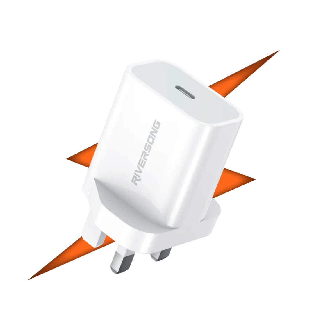 RIVERSONG 20W PowerKub 20 Fast Wall Charger Adapter AD75C | Intelligent Matching Charging | Compact | Portable | Adapter with 1 Year Warranty