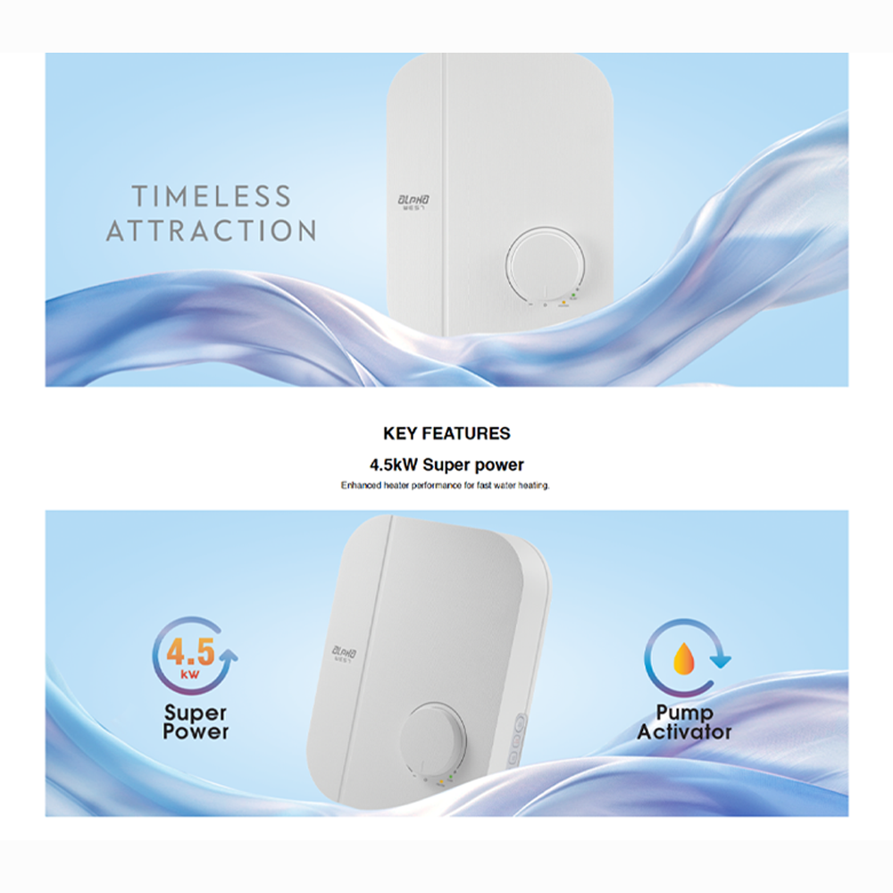 ALPHA 55W WES7 BASIC RainShower/ No RainShower DC Pump WES7/B-i RS / WES7/B-i | 4.5kW Super power | Pump Activator | 55% Energy Saving