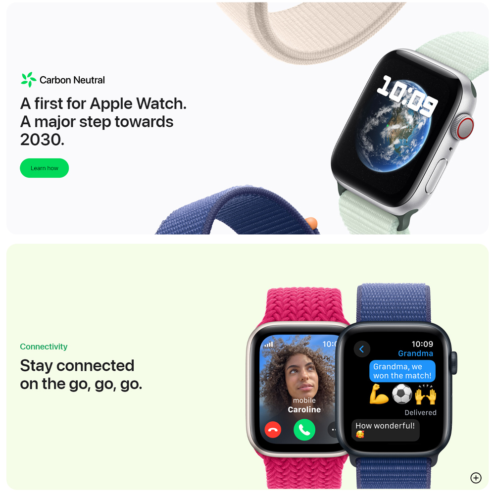 Apple Watch SE (2nd Gen) Midnight Aluminum Case With Sport Band GPS 44mm | Cycle Tracking | Emergency SOS | Water Resistant10 | 1  Year General Warranty