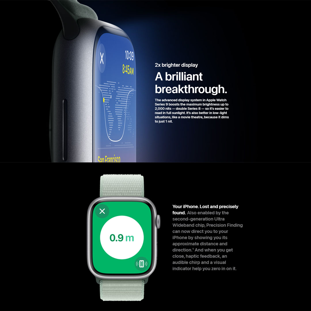 Apple Watch Series 9 Pink Aluminum Case with Pink Solo Loop - GPS + Cellular | Carbon-Neutral | Powerful insights at a glance | Crash Detection | Apple Watch with 1 Year Warranty