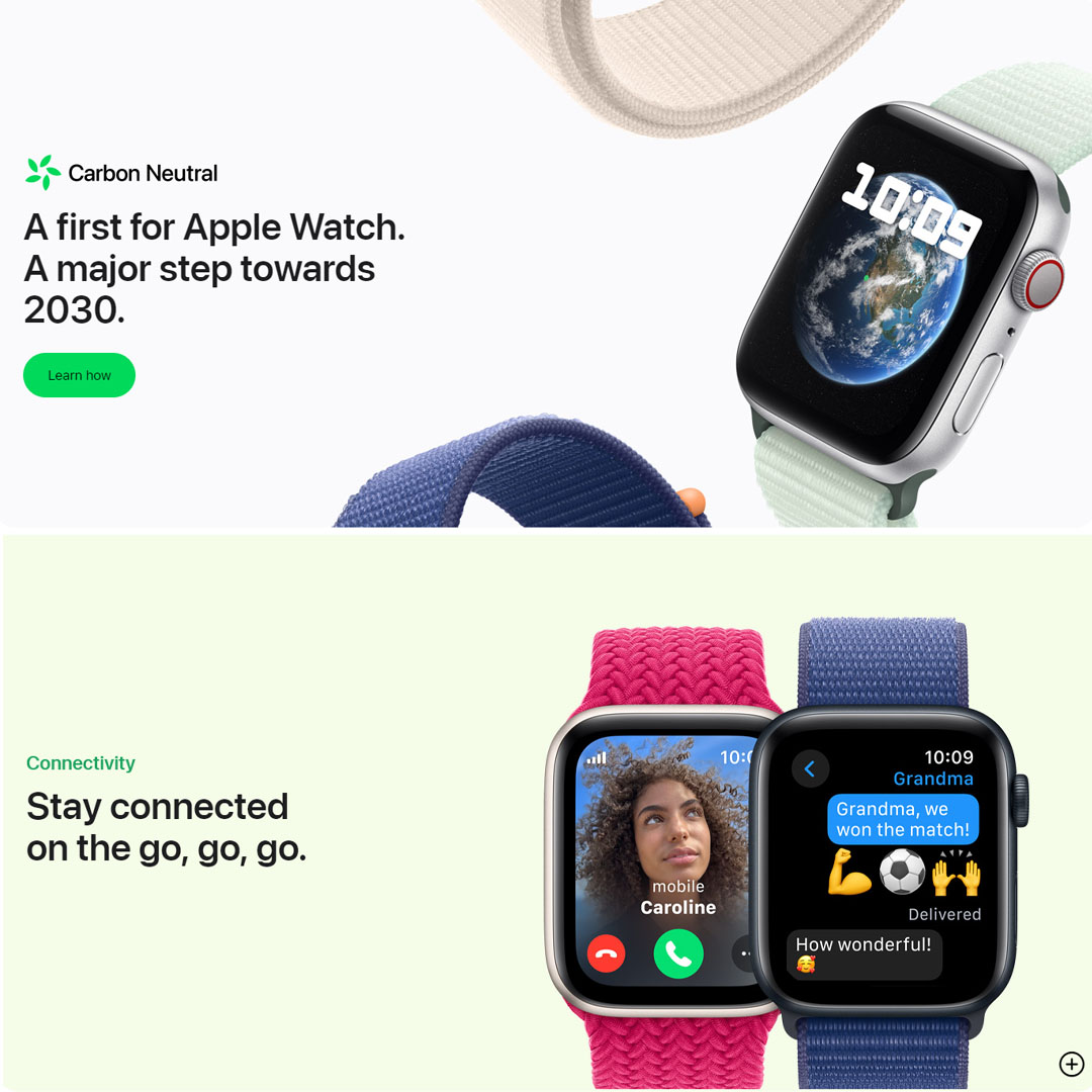 Apple Watch SE (2nd Gen) Starlight Aluminum Case with Starlight Sport Band | Water resistance | Carbon Neutral | Crash Detection | Apple Watch with 1 Year Warranty