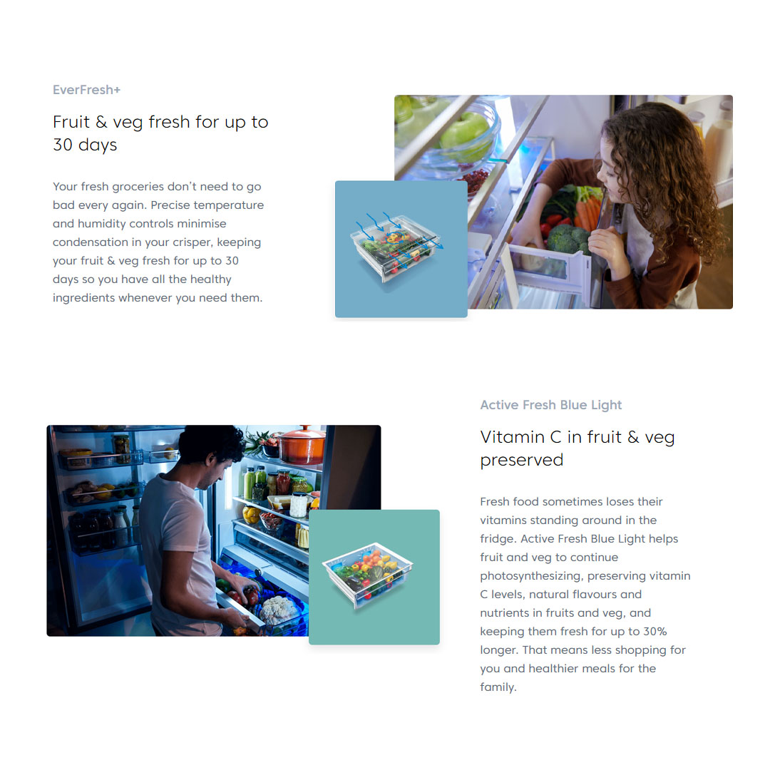 Beko 415L 2 Door Bottom Mount ProSmart Inverter Refrigerator RCNT415E50VZWB | 5* Energy Efficiency Class | ProSmart Inverter Compressor | Active Odour Filter | EverFresh+ | Refrigerator with 2 Years General Warranty & 12 Years Motor Warranty