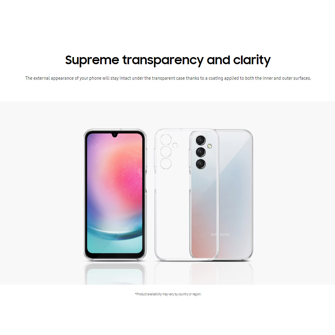SAMSUNG Galaxy A24 Clear Case EF-QA245CTEGWW | Slim Layer | Glossy Layer | Supreme Transparency | Clarity | 24g | Transparent
