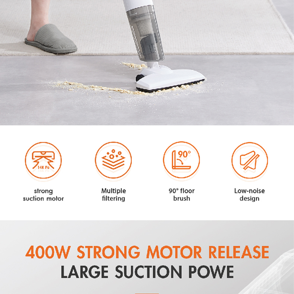 Gaabor 500W Stick Vacuum cleaner | VCW14M-WH01B | Stainless Steel Handle | New Filtration System