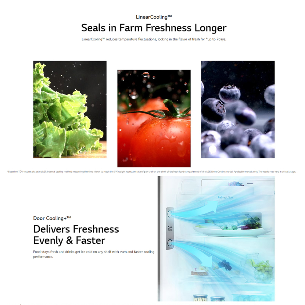 LG 493L 2 Doors Top Mount Smart Inverter Refrigerator GN-B452PBFK / GN-B452PPFK / GN-B452PMFK / GN-B452PQBK | Smart Inverter Compressor | Multi Air Flow | Door Cooling+ | 1 Year General Warranty & 10 Year Motor Warranty