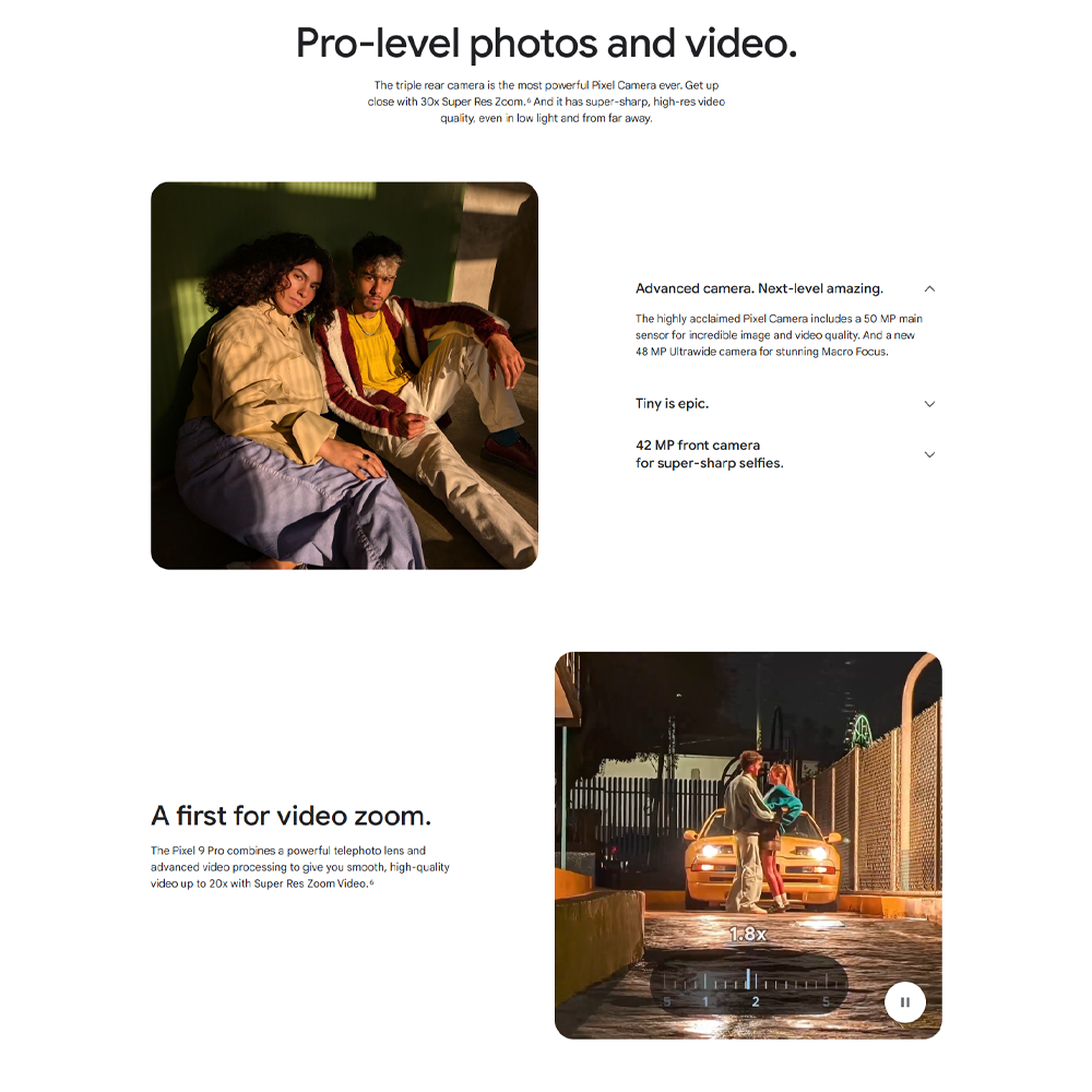 Google Pixel 9 Pro | Pro-level Photos and Video | The power behind Pro | The most advanced Google AI on Pixel