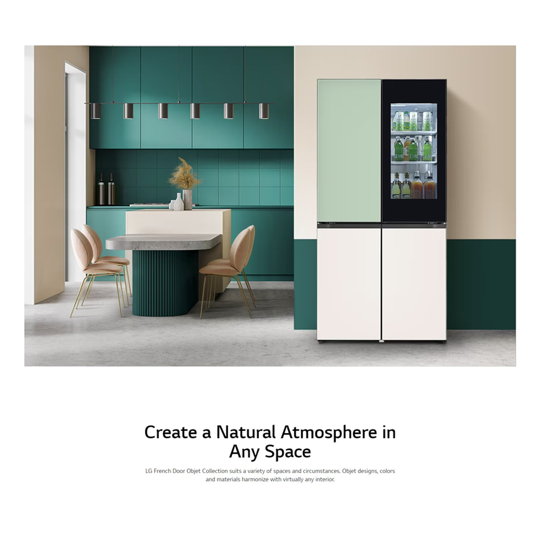 LG 617L Multi Doors with InstaView & Door-in-Door Smart Inverter Refrigerator GR-A24FQSMB | LINEAR Cooling | DoorCooling | Extra Space | Refrigerator with 1 Year Warranty