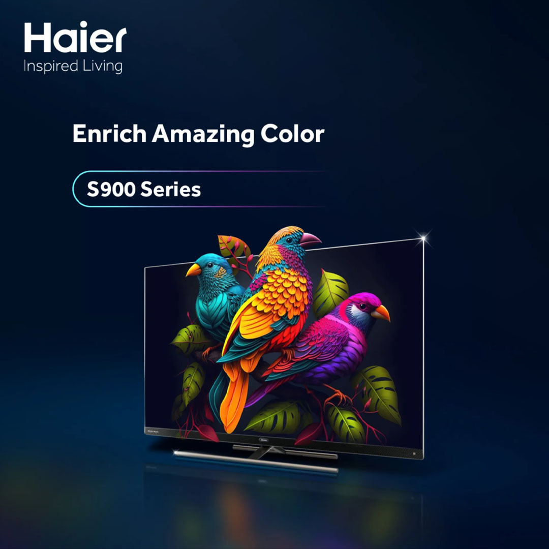 HAIER 55"/65" 4K UHD Google HQLED TV H55S900UX/H65S900UX | Dolby Vison & Dolby Atmos | 4K HDR | Google TV | Aero H-Stand | Smart Television with 3 Years Warranty