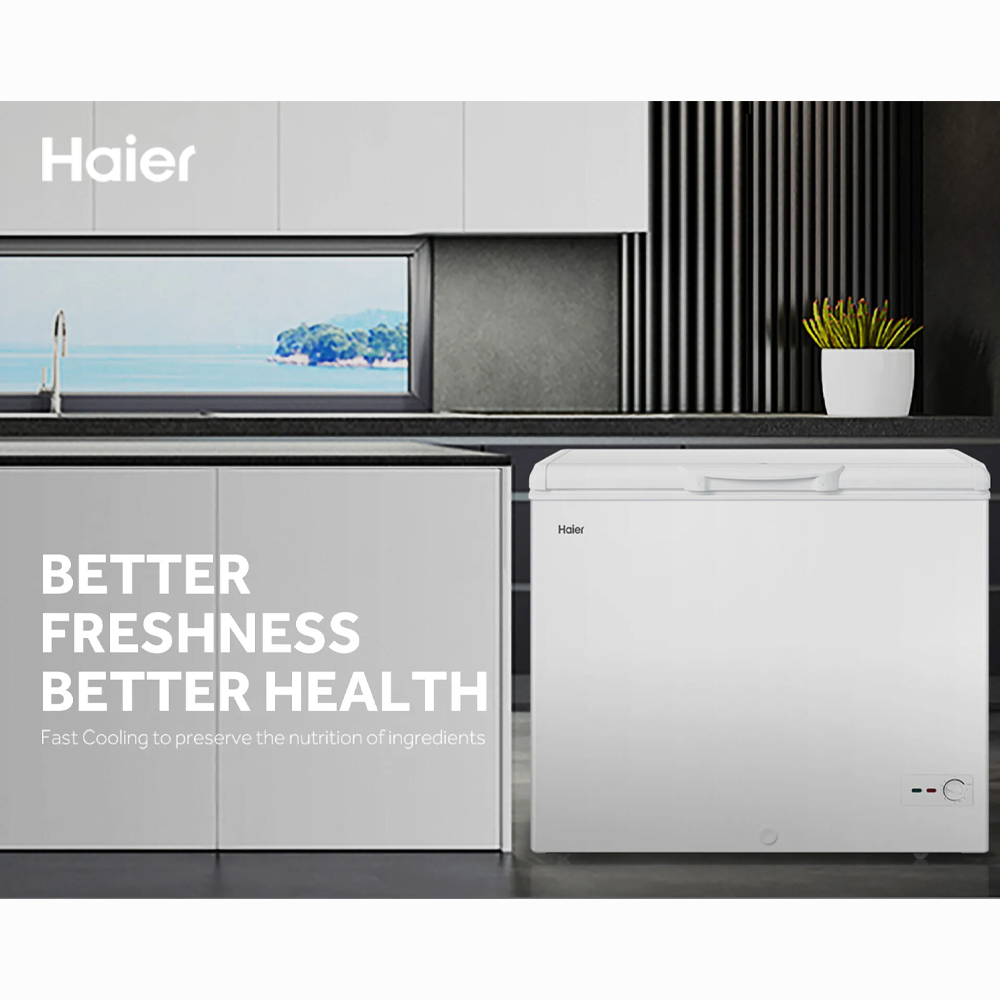 HAIER 206L Chest Freezer BD-248HME | Double Effective Protection Anti-Bacterial | Energy Saving