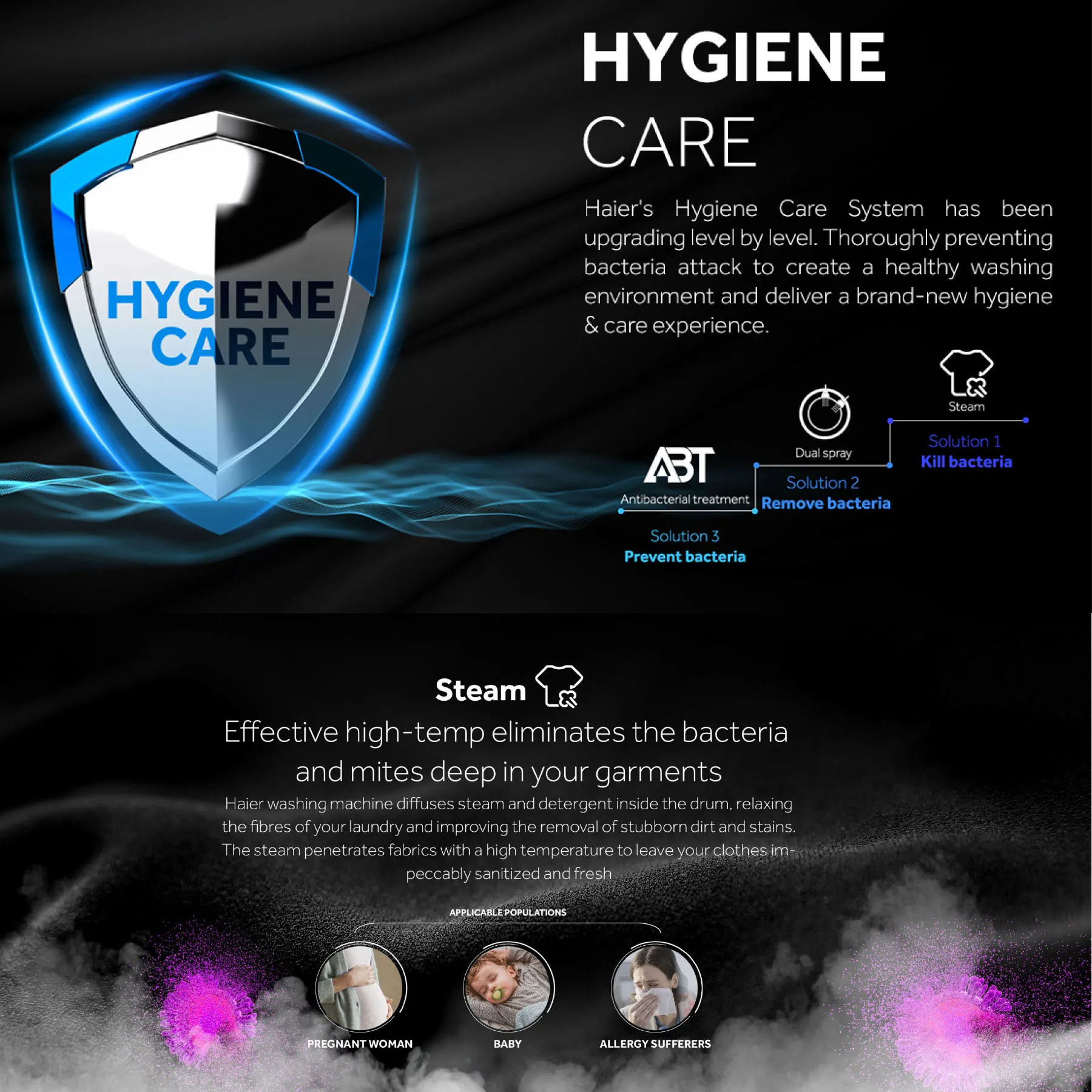 HAIER 10.5KG/7KG Front Load Inverter Washer Dryer HWD105-BP1239S8 | Super Inverter |  Hygiene Care |  I-Refresh | Washer Dryer with 2 Year Warranty