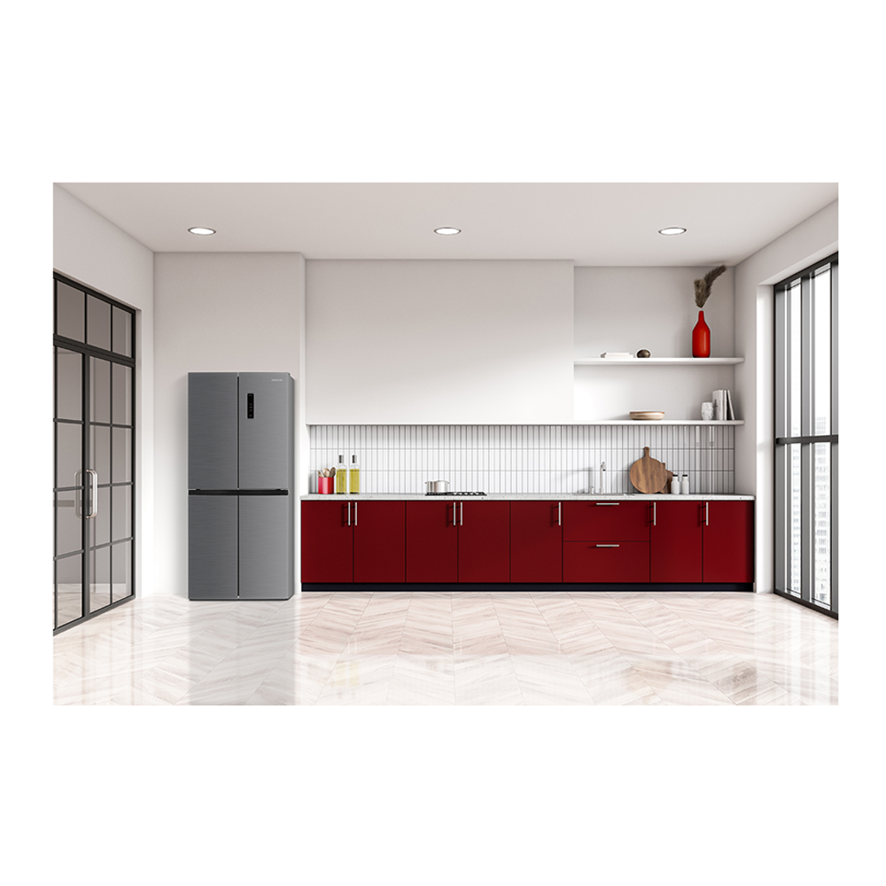 Hitachi 522L Inverter 4 Doors French Bottom Multi Doors Refrigerator HR4N7522DSXMY | Selectable Zone (-3 ~ 5℃) | 5 Star Energy Rating | Mirror Touch Controller