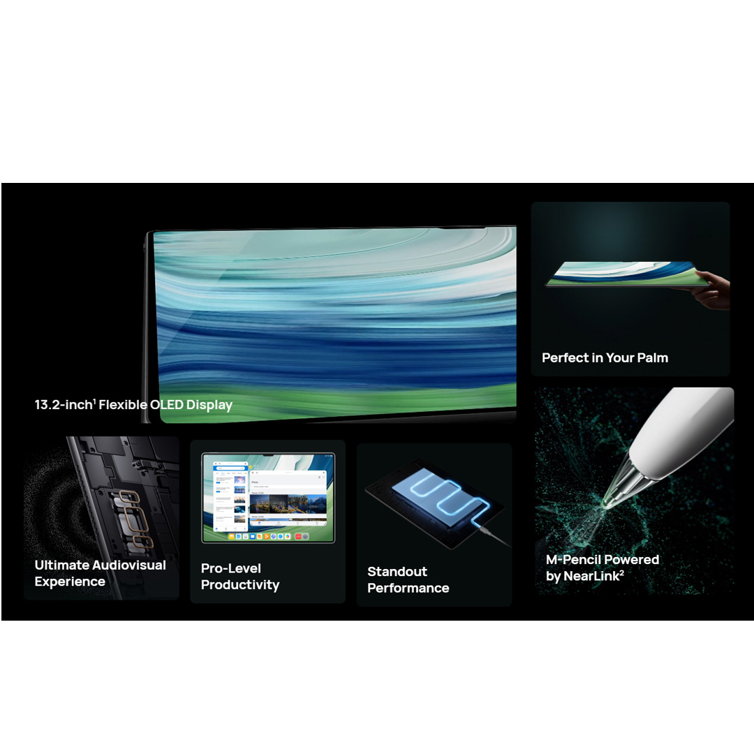 HUAWEI MatePad Pro 13.2" 12GB+256GB / 12GB+512GB | Flexible OLED Display | Ultimate Audiovisual Experience | Pro-level Productivity | Tablet with 1 Year Warranty