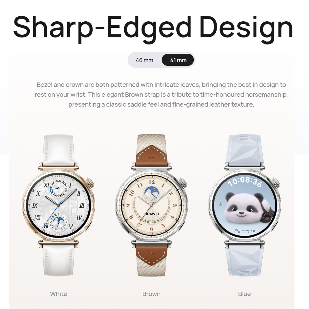 Huawei WATCH GT 5 | Up to 2-Week Battery Life | Sculpted look, geometric feel | Sharp-Edged Design