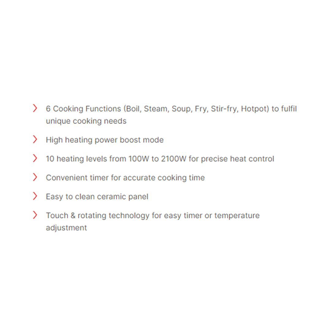 Tefal 2100W Express Induction Hob IH7208 | 6 Cooking Functions | 10 Heating Levels  | Touch and Rotating Technology | Induction Hob with 2 Year Warranty