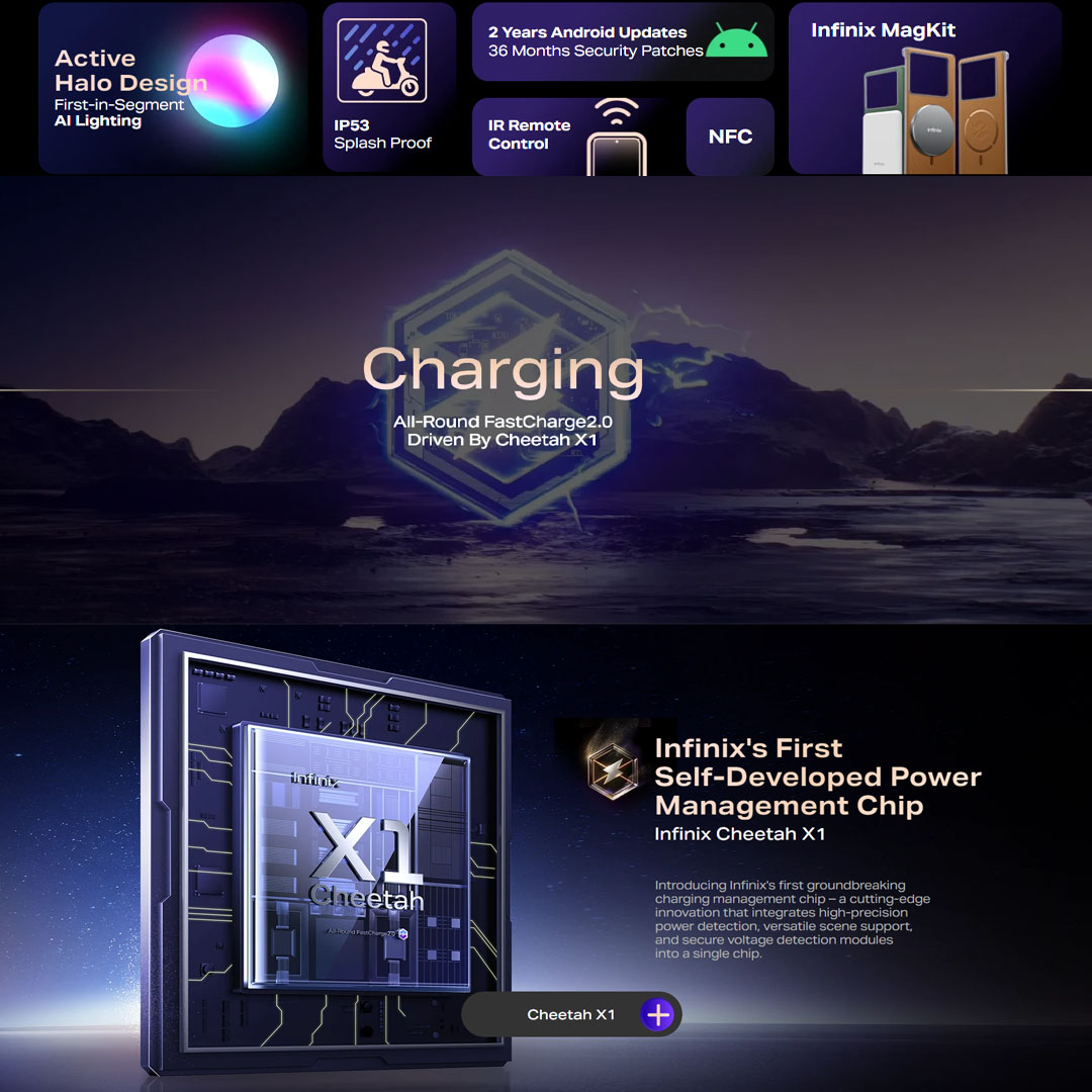 Infinix Note 40 PRO 8GB+256GB | 5000mAh | 45W | Android 14 | XOS 14 | 6.78 inches + AMOLED | Mediatek Dimensity 7020 (6 nm) | Smartphone with 1 Year Warranty