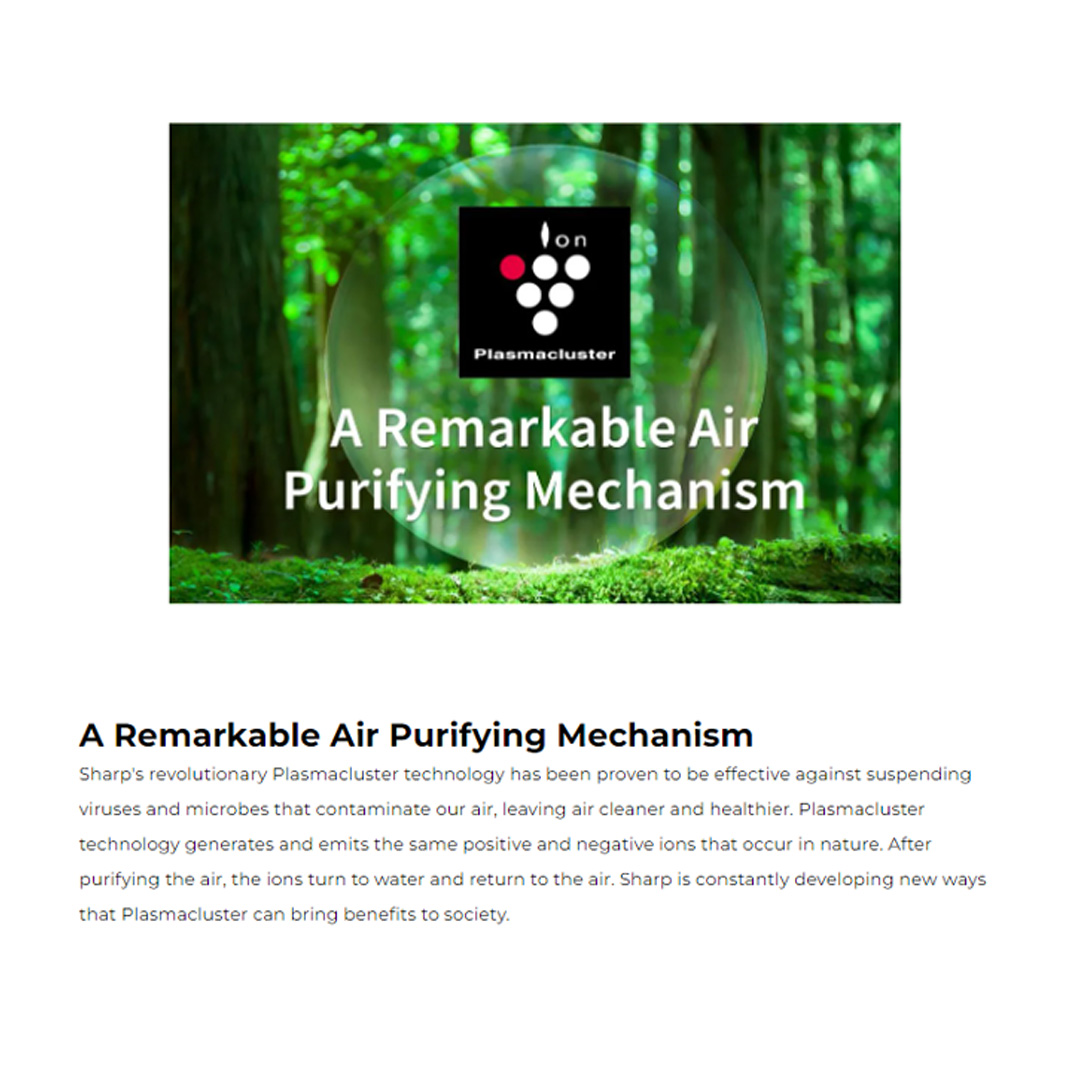 SHARP 16m² Plasmacluster Technology Humidifying Air Purifier KCF30LW | Off Timer | Humidity and Temperature Display | Auto Restart | Air Purifier with 1 Year Warranty