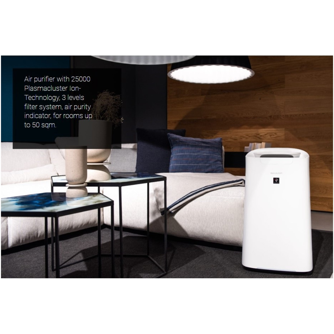 SHARP 50m² AIoT Plasmacluster Technology Humidifying Air Purifier KIL60LW | Ion Technology | Humidification | Intelligent Mode | Auto Mode | Air Purifier with 1 Year Warranty