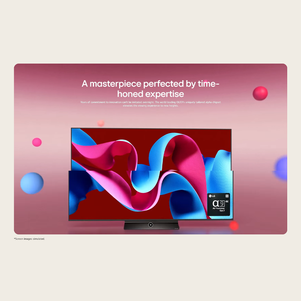 LG 65" C4 4K UHD OLED evo AI Smart TV OLED65C4PSA | Ultra Slim | webOS Re:New Program | olby Atmos® and Dolby Vision®