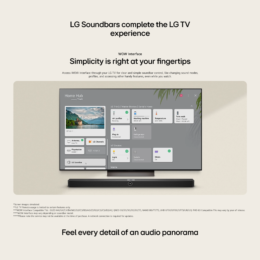 LG 300W 2.1ch Soundbar with Dolby Digital and DTS Digital Surround S40T | 2 channels this Dolby®¹ & DTS² | LG’s new crest design