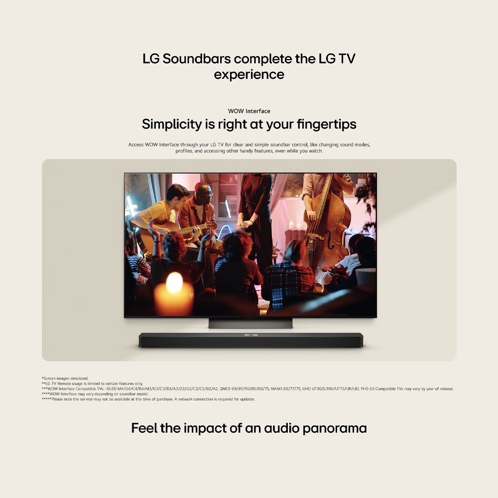 LG 440W 5.1ch Soundbar with Dolby Digital and DTS Digital Surround S60TR | Cinematic Sound Projection | WOW Interfac