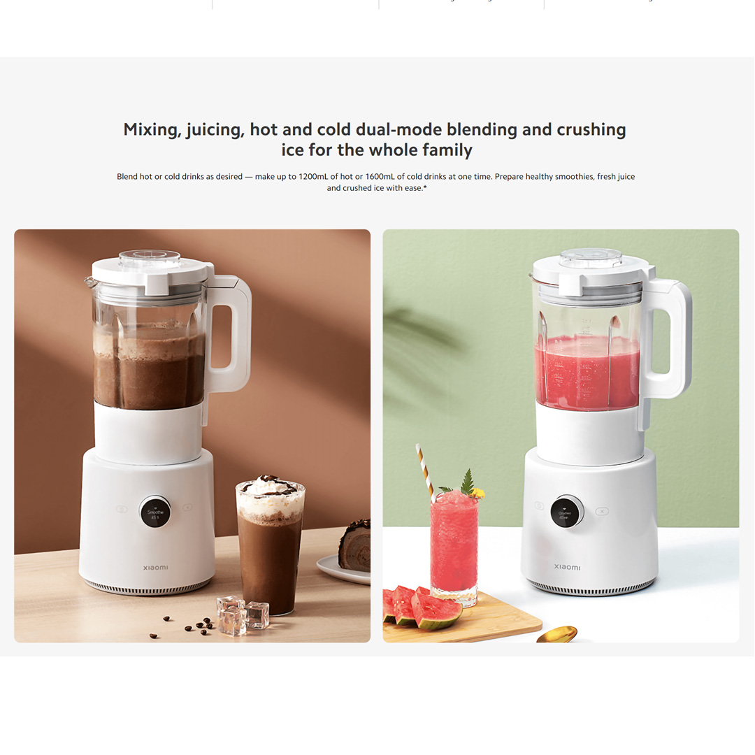 Xiaomi 1.6L Smart Blender MPBJ001ACM-1A | 8-Blade Multi-Angle Chopping | 9 Adjustable Speed Settings | Multiple Security Protection | Blender with 1 Year Warranty