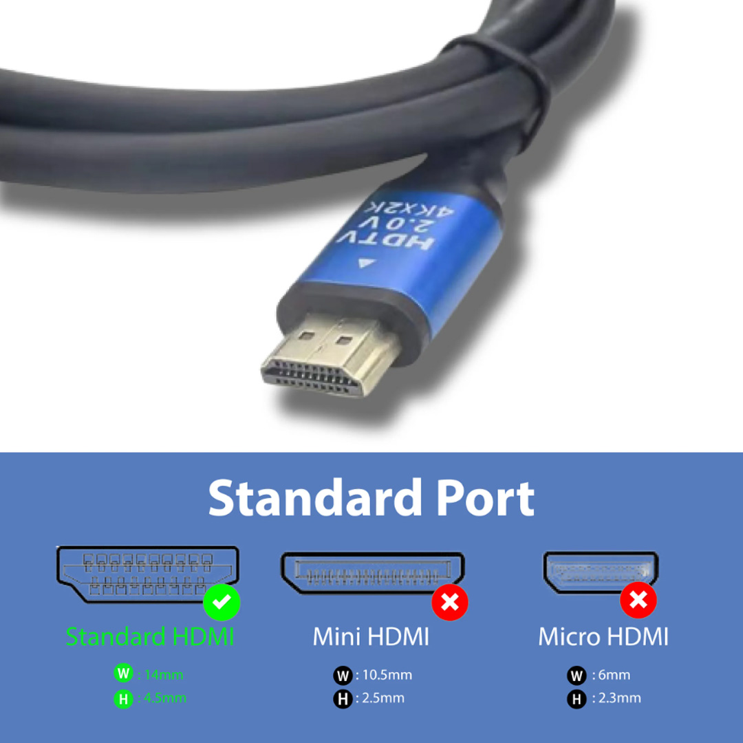 Master D 3m HDMI 2.0 4K High Speed HDTV Cable HDMI-191(3M) | Support: 3D, Up to 2160P Resolution | HDR Display | ARC