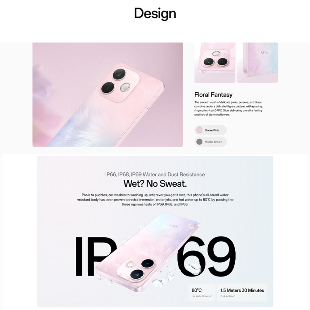 OPPO A5 Pro 5G 8GB+256GB | 6.67 inch | 50MP Main Camera | Dual Sims | Mediatek Dimensity 6300 (6 nm) | Li-Po 5800 mAh,Fast charging 45W