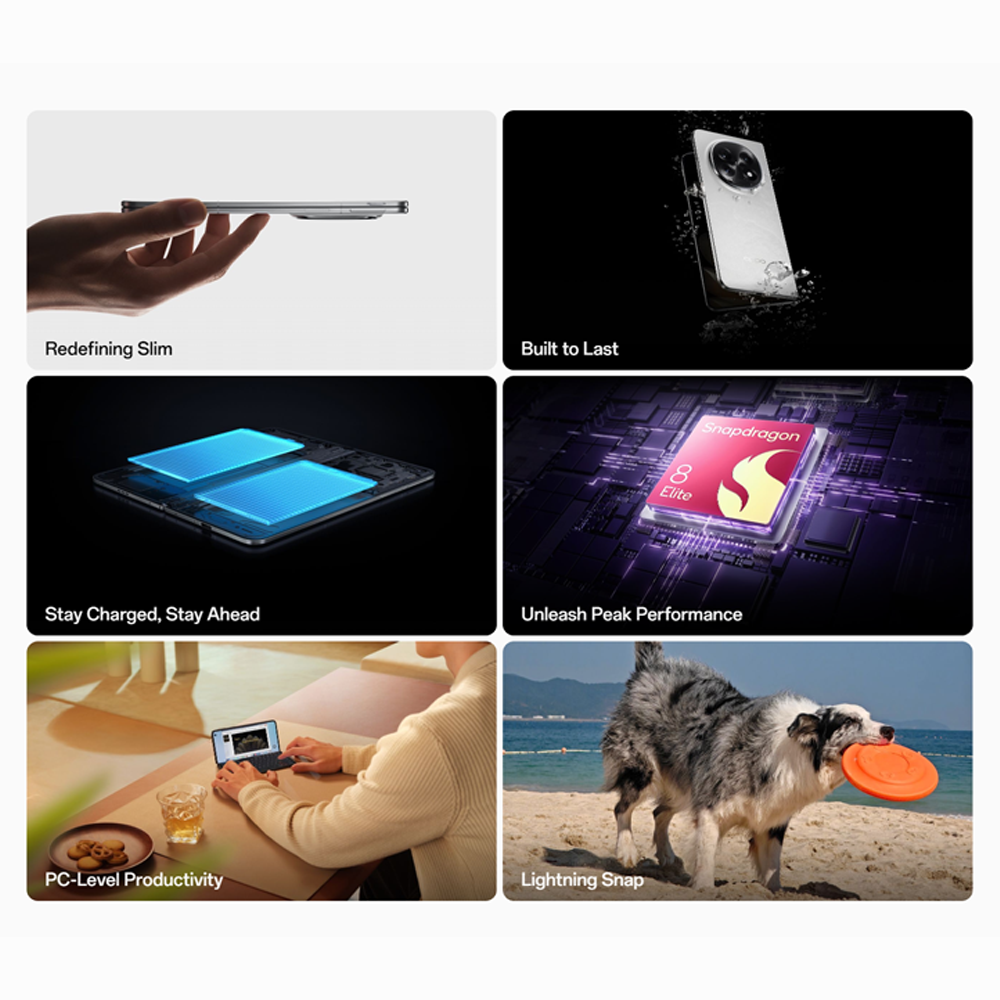 OPPO Find N5 16GB+512GB |  8.12 inches, Foldable LTPO OLED | 50MP Main Camera |  Qualcomm SM8750-3-AB Snapdragon 8 Elite (3 nm) | Si/C Li-Ion 5600 mAh