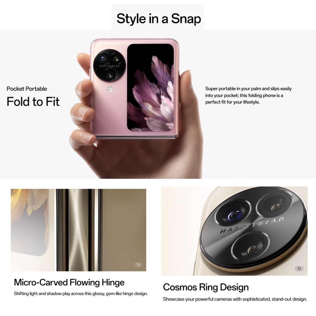 (Pre-Order till 27.10.2023) OPPO Find N3 Flip 12GB+256GB | 6.8" LTPO AMOLED Display | 50MP Camera | 4300mAh Battery | Smartphone with 1 Year Warranty