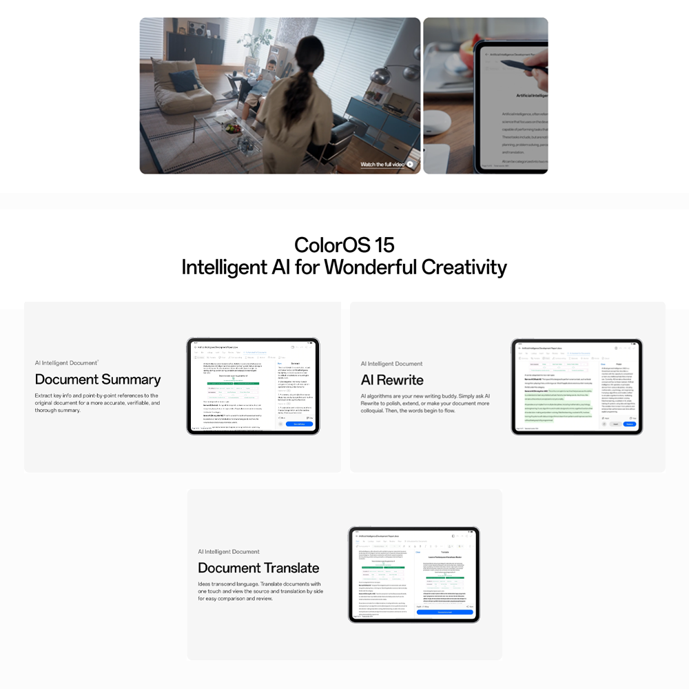 OPPO Pad 3 Matte Display Edition | Mediatek Dimensity 8350 |  Ultra Thin Design | Five Year Fluency Protection