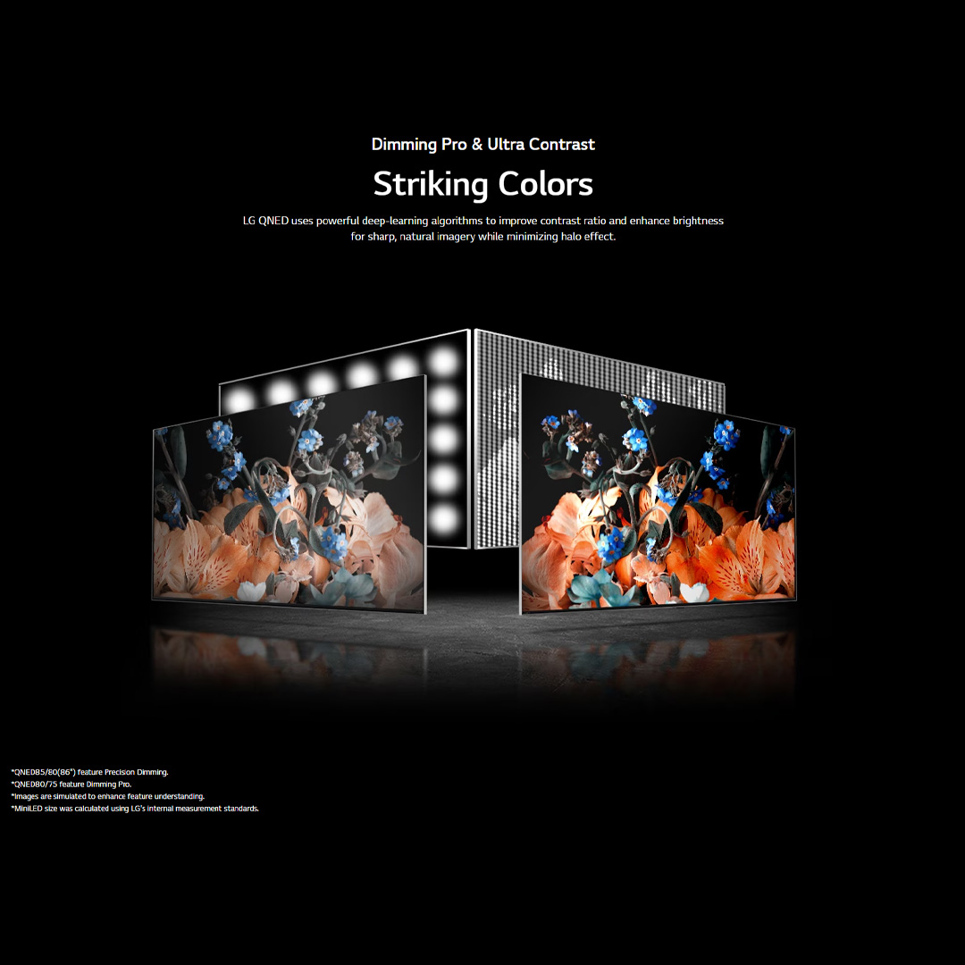 LG 4K 55"/65"/75" Smart QNED TV with Quantum Dot NanoCell QNED75 | 55QNED75SRA/65QNED75SRA / 75QNED75SRA | ThinQ AI | Smart TV with 2 Year Warranty