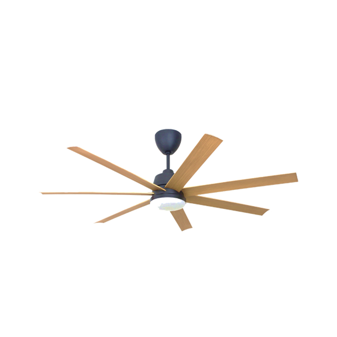 Rubine 56" 7 Blades DC Motor Ceiling Fan | RCF-SETTE56-7BL-BLT / RCF-SETTE56-7BL-OB | 6F+6R Speed RF Remote Control | 7 Blades Denser Air Flow | 22W Tri-Color LED | Ceiling Fan with 1 Year Warranty