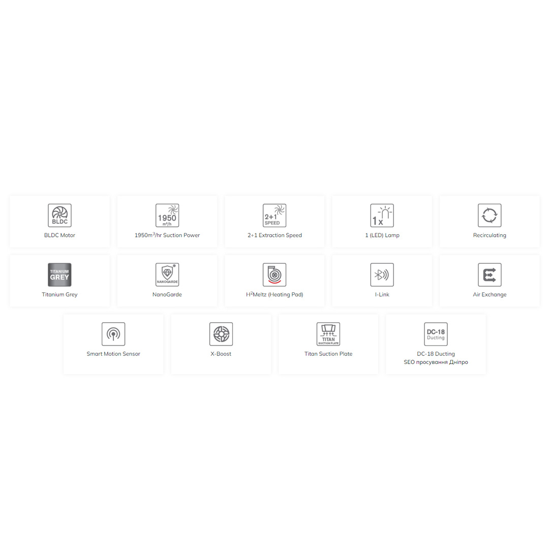 Rubine 1950m³/h T-Hood RCH-TITAN-TG  | 2+1 Extraction Speed | Titan Suction Plate | Air Exchange | Hood with 1.5 Year Warranty