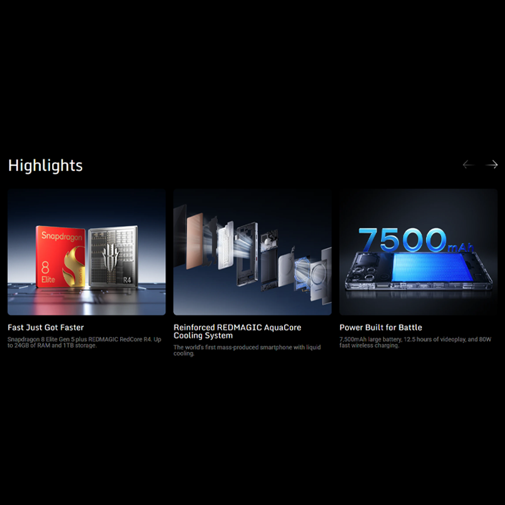 REDMAGIC 11 Pro | Snapdragon 8 Elite Gen 5 | AMOLED Display 144Hz Refresh Rate | 7500mAh Battery | 80W Fast Charging