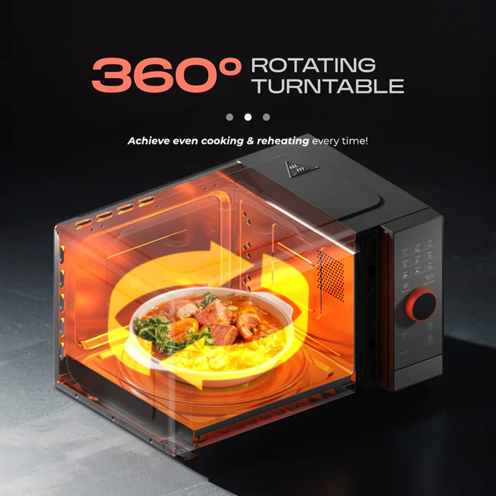 Russell Taylors 23L Digital Microwave Oven Gray M8 | 12 Preset Programs | Adjustable Power 10-level