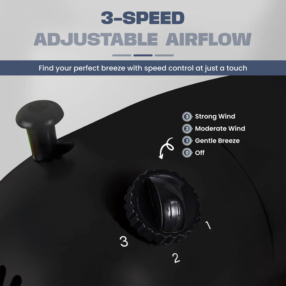 Russell Taylors 16" 4-Blade Stand Fan/Table Fan with Metal Blade SF3 TF3 | 3-Speed Selection | Wide-Angle Breeze Tilt & Oscillation