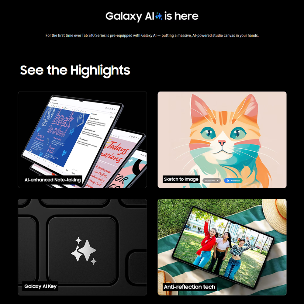 SAMSUNG Galaxy Tab S10+ 5G | Dynamic AMOLED 2X | Mediatek Dimensity 9300+ | 10090 mAh Battery