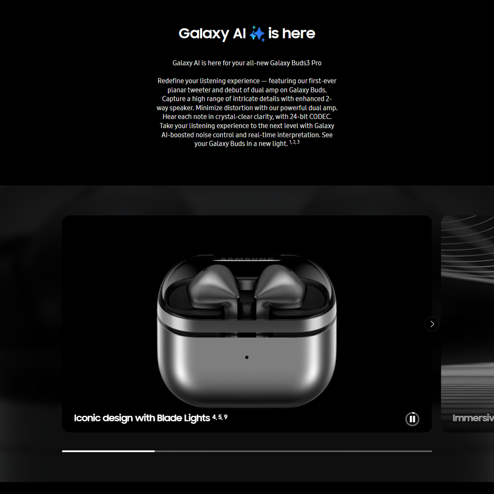 SAMSUNG Galaxy Buds3 Pro | Ultimate Hi-Fi | Iconic design with Blade Lights | Adaptive Noise Control