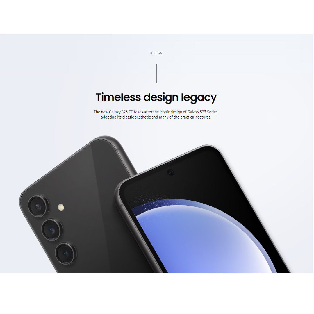 SAMSUNG Galaxy S23 FE 8GB+256GB | Nightography-Photo | High-quality-camera | Vision-Booster | Super Fast Charging | Smartphone with 1 Year Warranty 