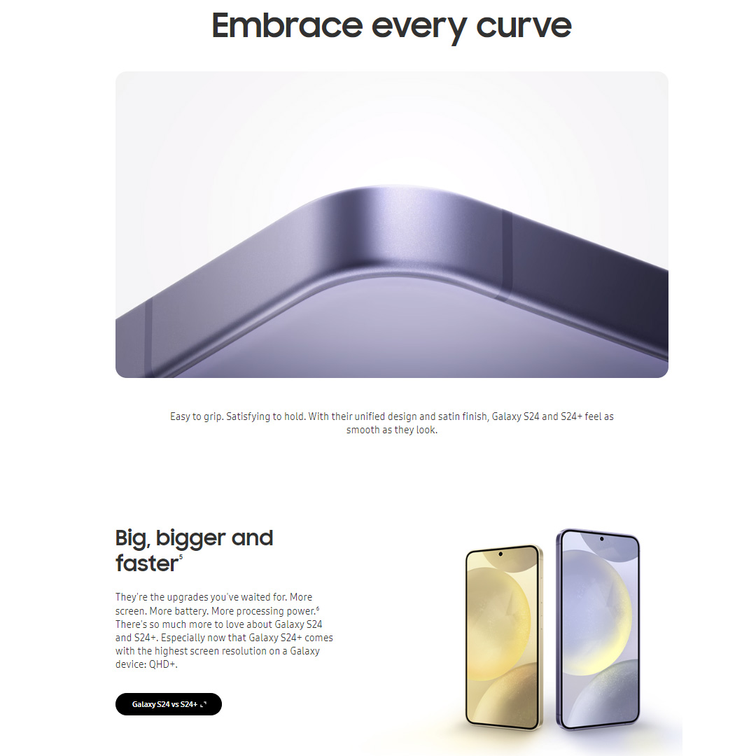 (Pre-Order 18.01.24 - 06.02.24) SAMSUNG Galaxy S24 | 8GB+256GB / 8GB+512GB | 6.2" Dynamic LTPO AMOLED 2X | Built-in S Pen | Super HDR | Smartphone with 1 Year Warranty