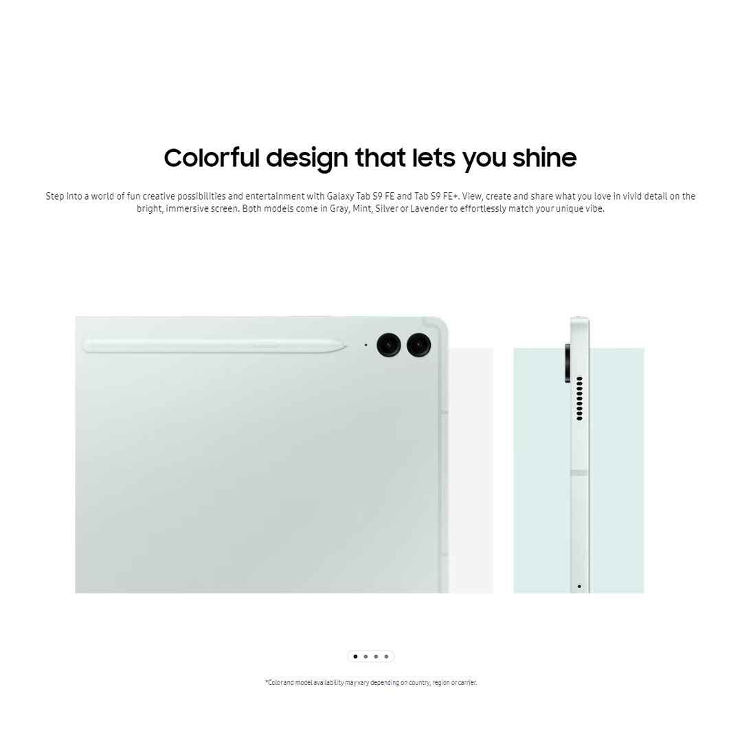 SAMSUNG Galaxy Tab S9 FE+ Wi-Fi | 8GB+128GB/12GB+256GB | 12.4" Display | 10090mAh Battery | 8MP Main Camera | One UI 5.1 | Tablet with 1 Year Warranty