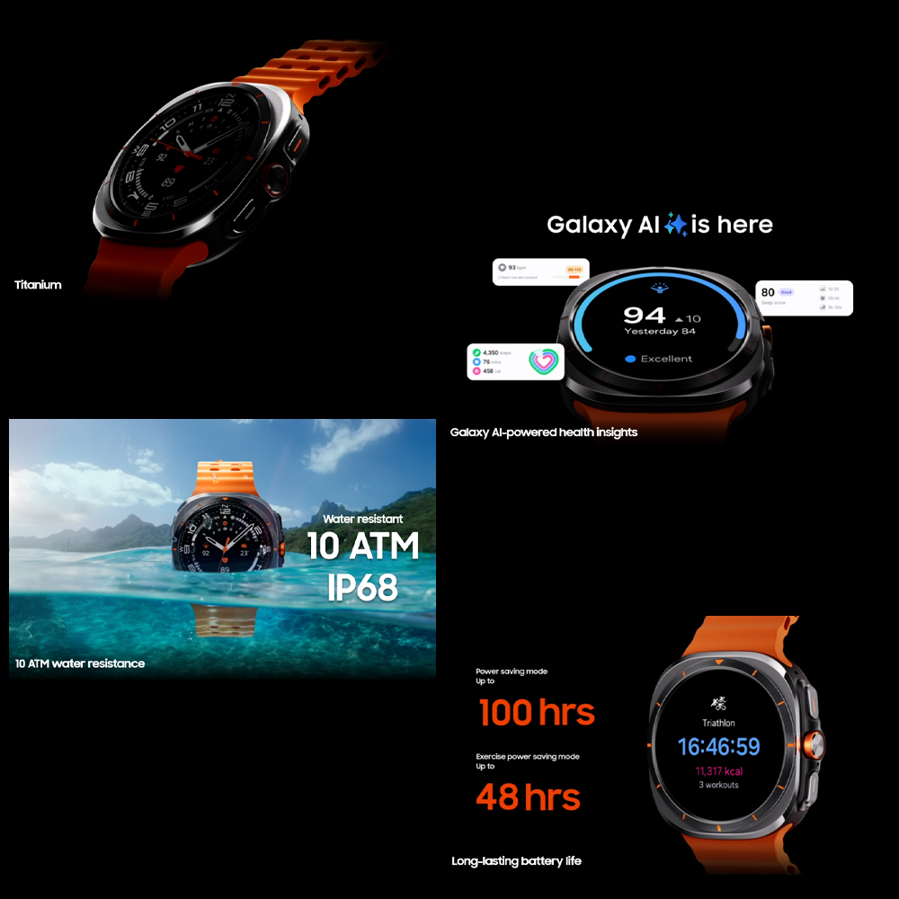 SAMSUNG Galaxy Watch Ultra (LTE) 47mm | 10 ATM water resistance | Immediate Safety Siren | Dual-Frequency GPS