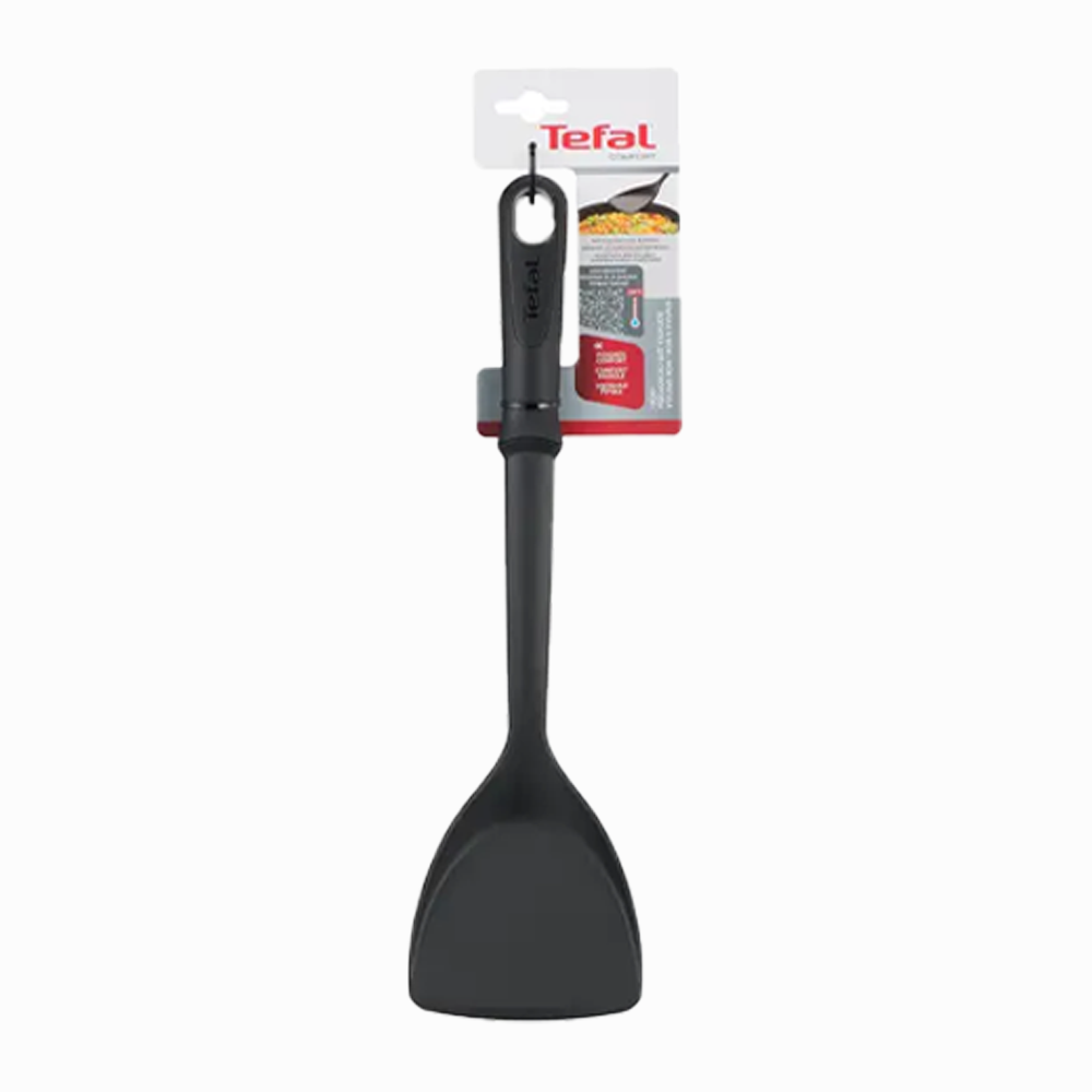 Tefal Comfort Wok Spatula K12909 | Dishwasher safe | Non-scratch material | Engineered with high-quality fiberglass reinforced polyamide | Enhanced ergonomic design