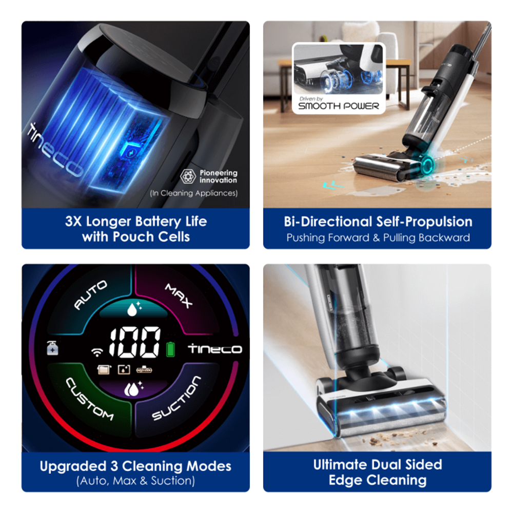 Tineco 30AW Floor One Flash Dry S7 | Display Screen: LED | MHCBS™ technology | iLoop™ smart sensor technology
