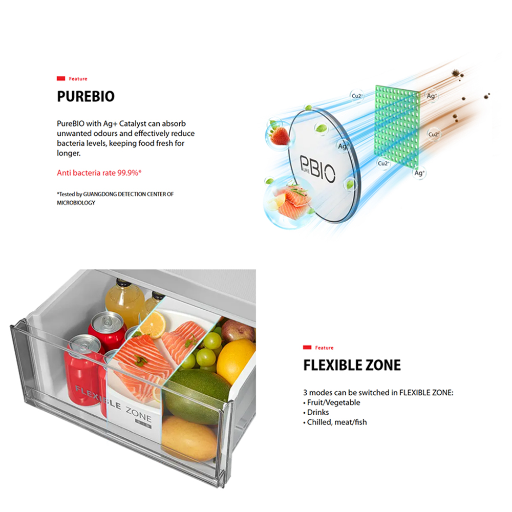 TOSHIBA 530L Multi Doors Origin Inverter IoT Refrigerator Black Glass GR-RF611WI-PGY(22) | PureBIO | TSmartLife Smart Control | Origin Inverter