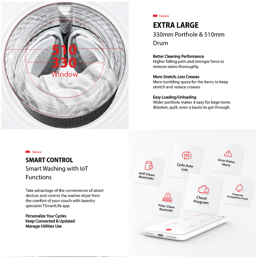 TOSHIBA 10.5KG/7KG Aroma+ AI Smart Front Load Washer Dryer TWD-T21BU115UWM(MG) | THE GREATWAVES™ 2.0 | Ultra Fine Bubble