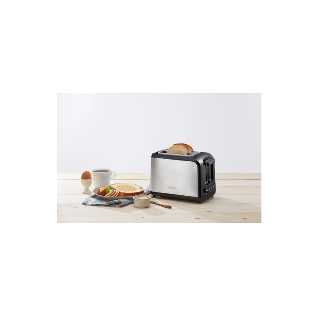 Tefal 2 Slices Express Toaster TT410D | 7 Browning Levels | Removable Crumb Tray | Indicator Light | Defrost | Reheat | Toaster with 2 Year Warranty