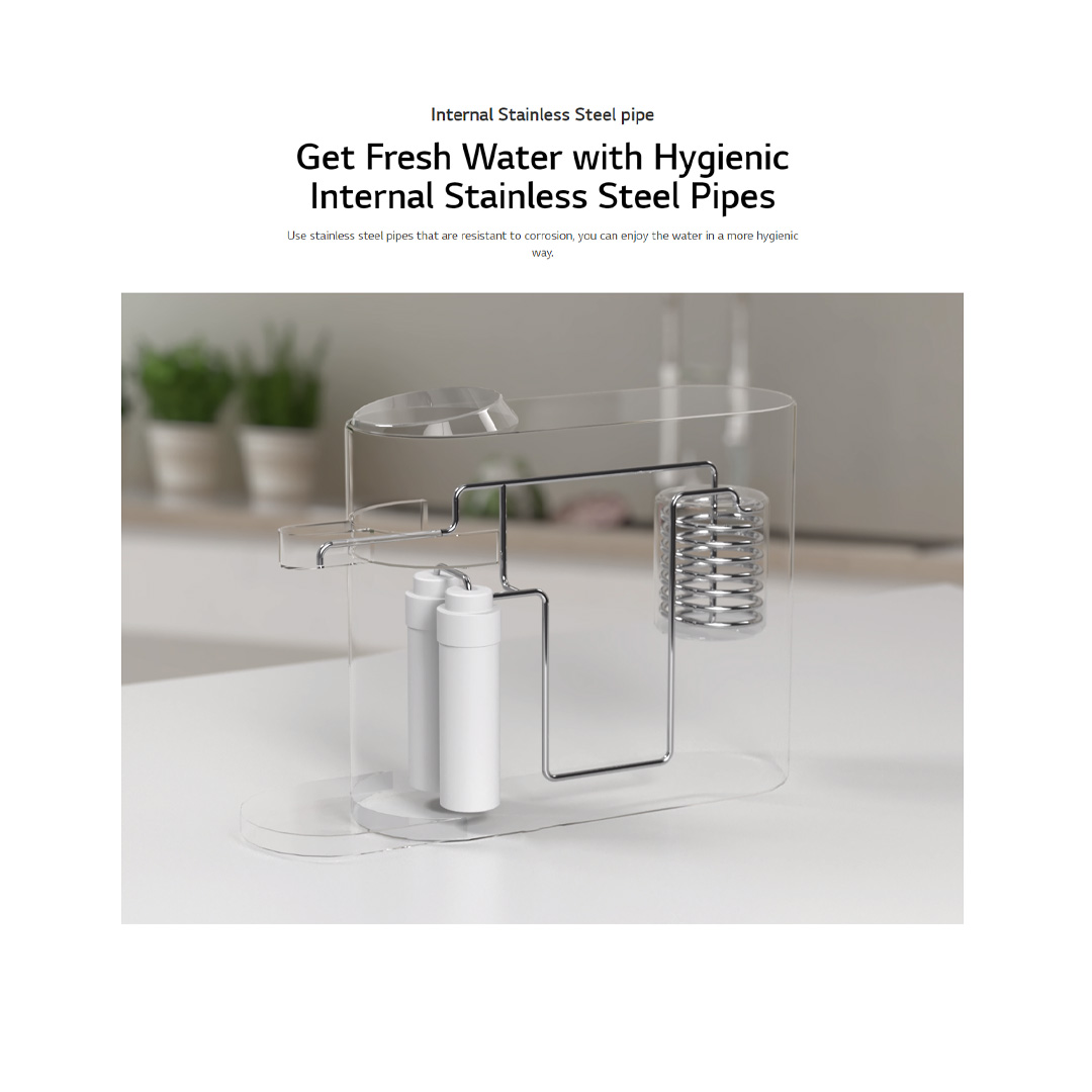 LG PuriCare™ Tankless Water Purifier with 4-Stage Filtration WD517AN | Tankless Hot & Cold | Ambient Water | ThinQ | Water Purifier with 1 Year Warranty