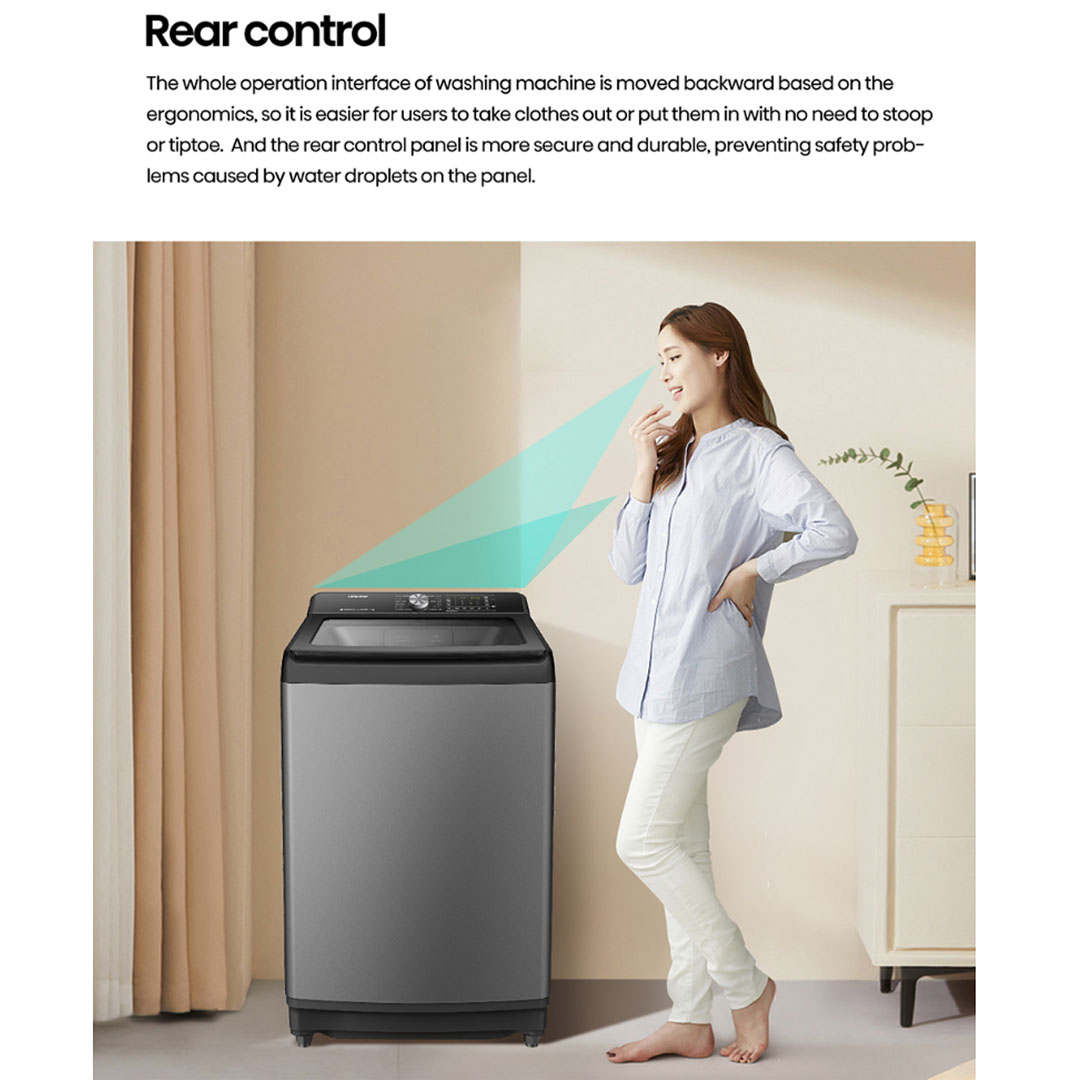 HISENSE 17KG Top Load Washing Machine with Direct Drive Inverter WT5T1715DT | Direct Drive Inverter | Mega Capacity | 3D Windmill Impeller | Connect Life App | Washing Machine with 2 Years Warranty