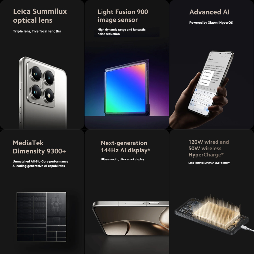 Xiaomi 14T Pro 12GB+256GB/512GB/1TB | 6.67" Screen | Dual SIM | Leica Lens | Android 14, HyperOS